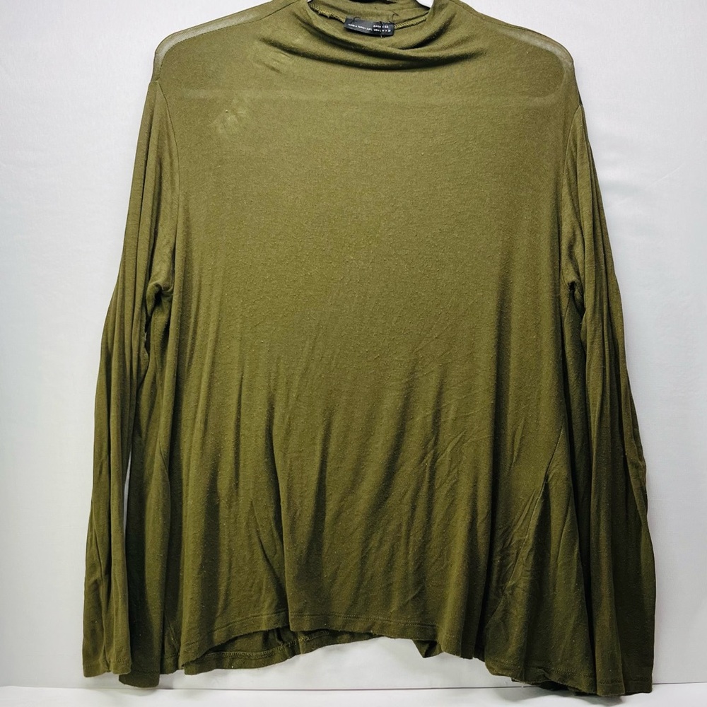Zara Olive Long‎ Sleeve Women's Top